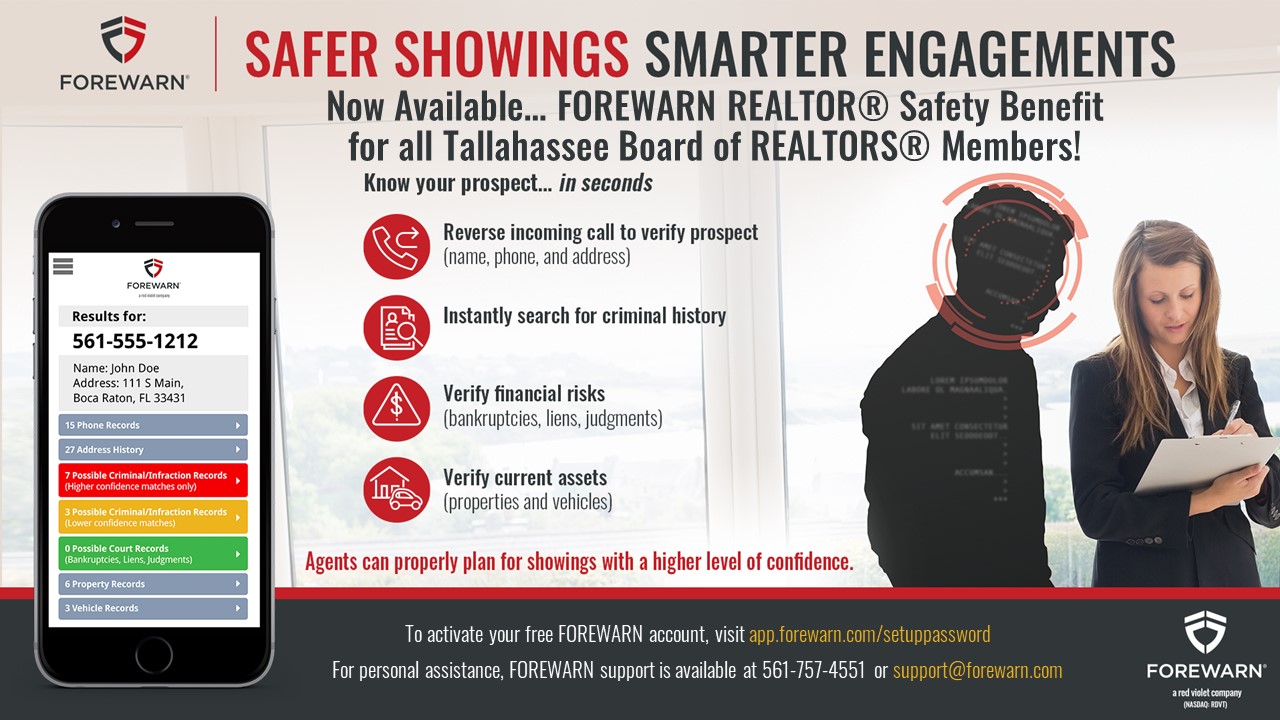 Tallahassee BOR FOREWARN Available Now Slide